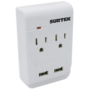 MULTICONTACTO DE ABS CON 2 ENTRADAS DE CORRIENTE Y 2 DE USB.-Herramientas-SURTEK-Bsai Seguridad & Controles
