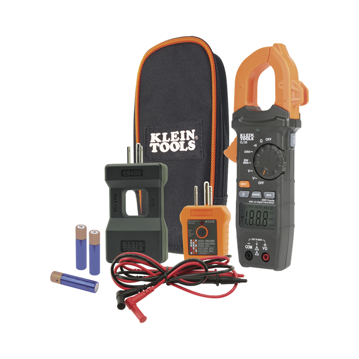 MULTÍMETRO DE GANCHO Y KIT DE PRUEBA ELÉCTRICA.-Herramientas-KLEIN TOOLS-CL-120-KIT-Bsai Seguridad & Controles