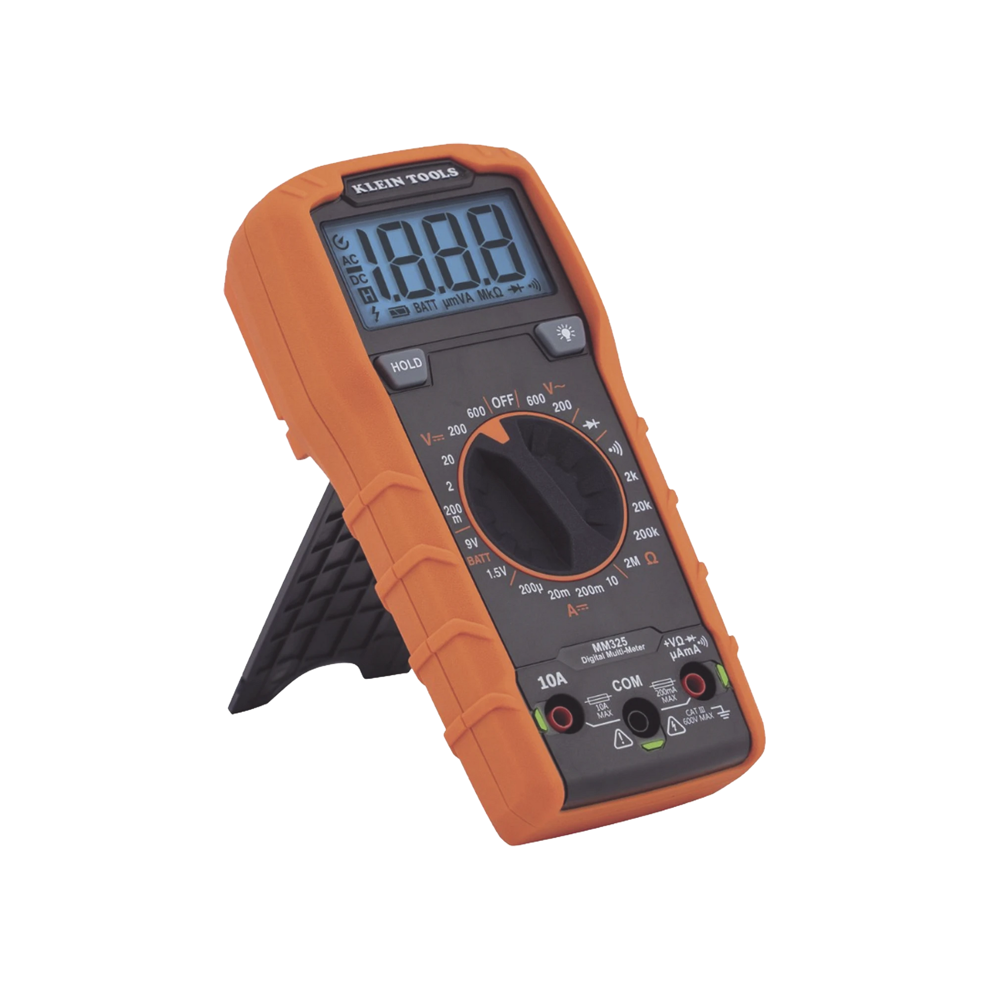 MULTÍMETRO DIGITAL CON SELECCIÓN MANUAL RANGO 600V CAT III CON PROTECCIÓN DE ALERTA LED DEL CABLE DE PRUEBA-Herramientas-KLEIN TOOLS-Bsai Seguridad & Controles