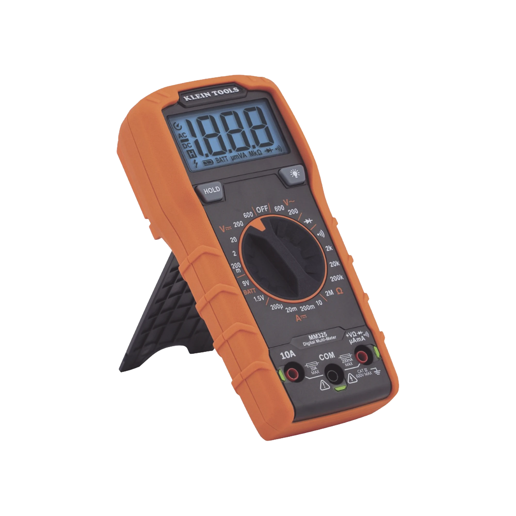 MULTÍMETRO DIGITAL CON SELECCIÓN MANUAL RANGO 600V CAT III CON PROTECCIÓN DE ALERTA LED DEL CABLE DE PRUEBA-Herramientas-KLEIN TOOLS-Bsai Seguridad & Controles