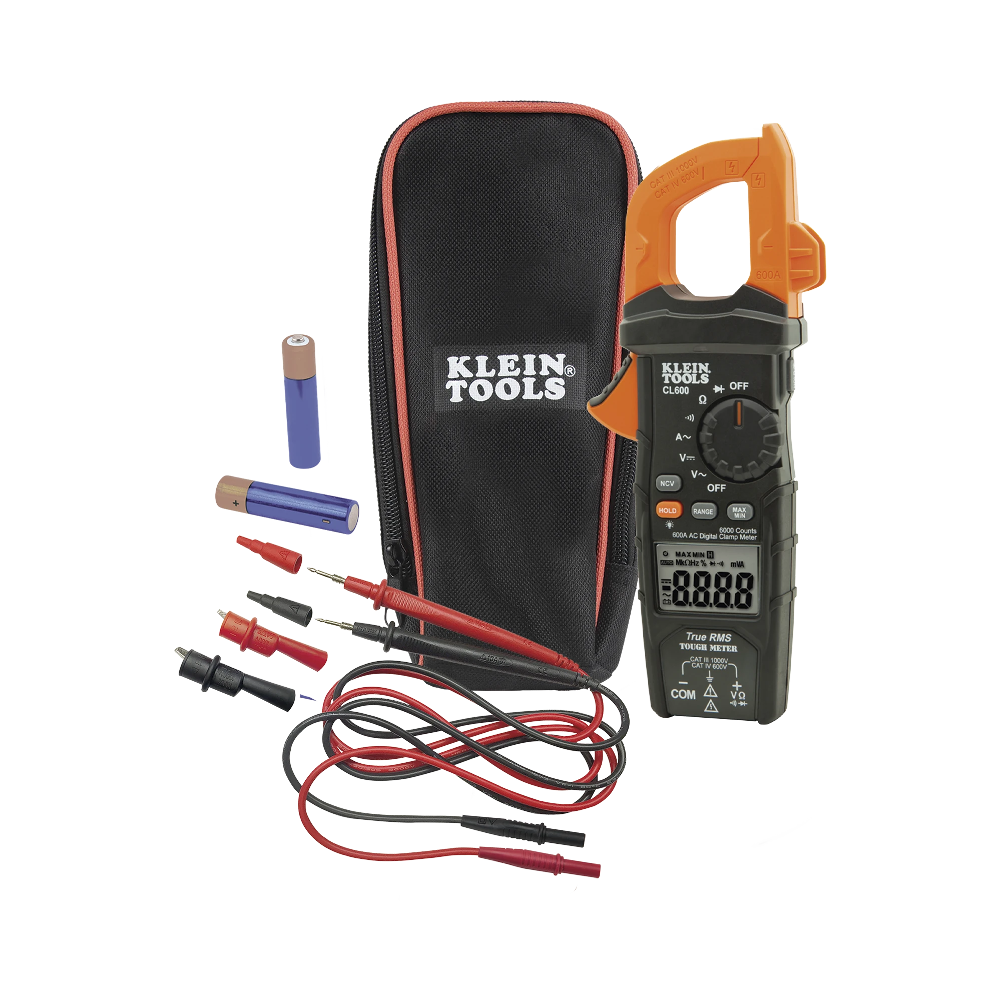 MULTÍMETRO DIGITAL DE GANCHO CON MEDIA CUADRÁTICA REAL DE RANGO AUTOMÁTICO DE 600 A CA.-Herramientas-KLEIN TOOLS-Bsai Seguridad & Controles