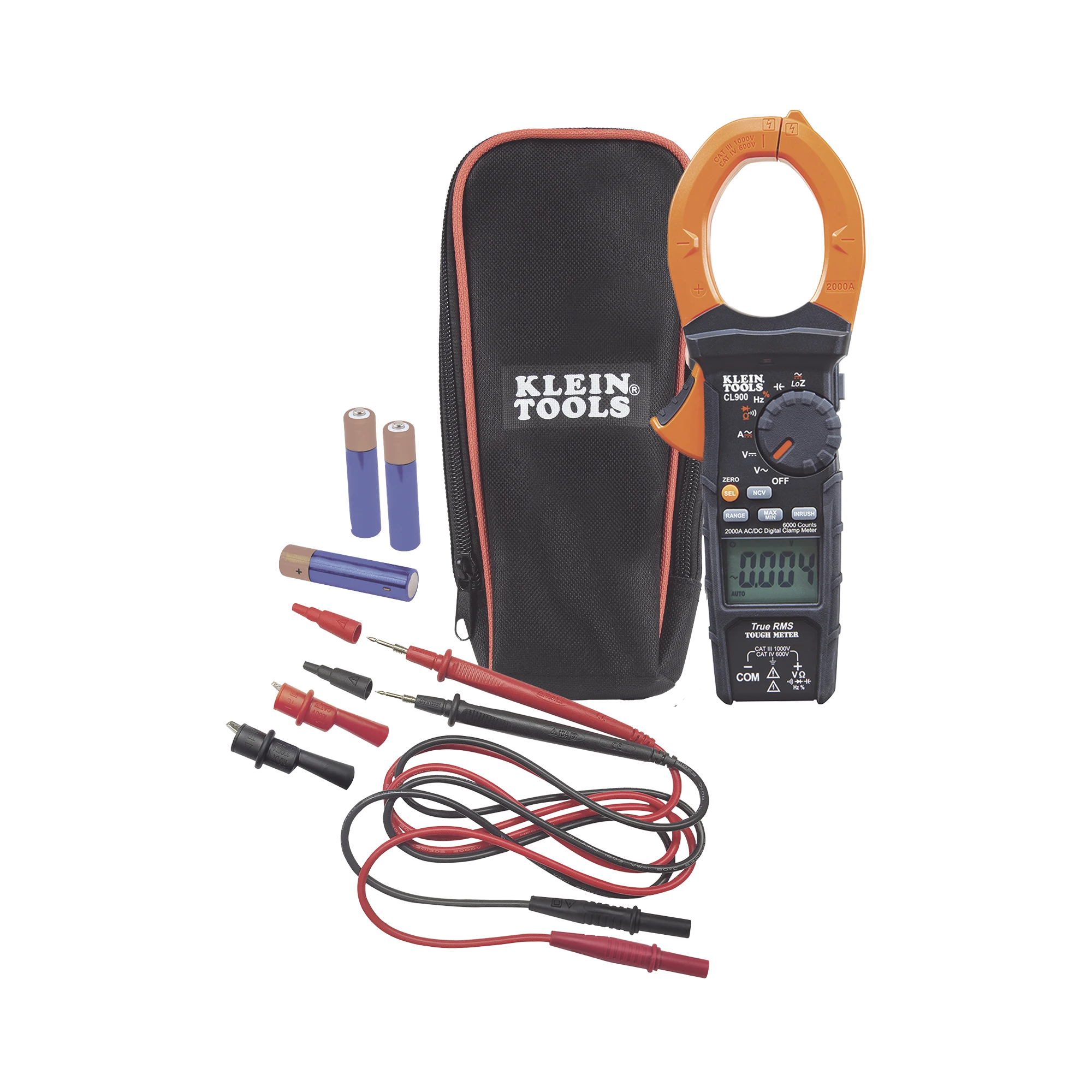MULTÍMETRO DIGITAL DE GANCHO DE RANGO AUTOMÁTICO DE 2000 A CA, CON MEDIA CUADRÁTICA REAL Y BAJA IMPEDANCIA (LOZ).-Herramientas-KLEIN TOOLS-Bsai Seguridad & Controles