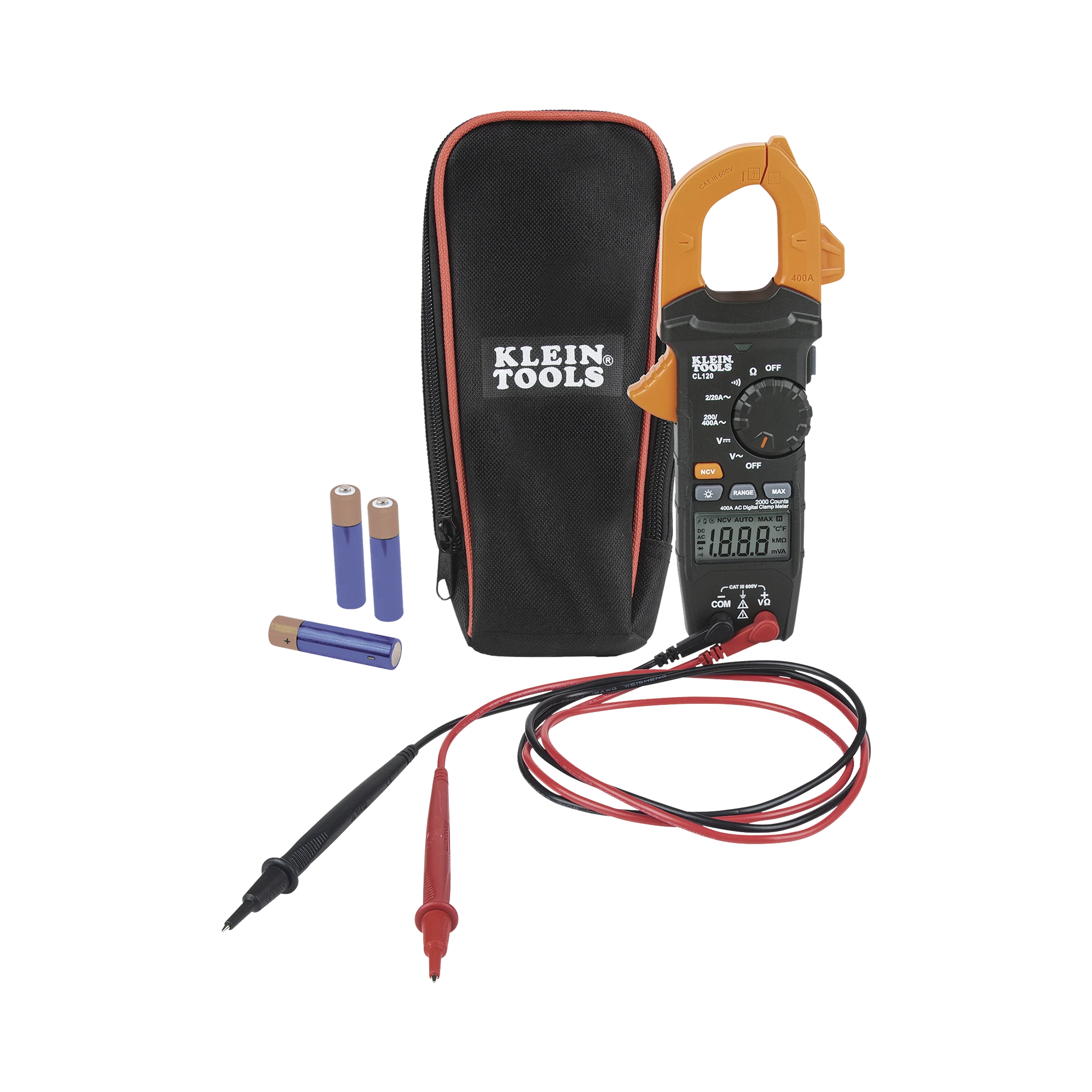 MULTÍMETRO DIGITAL DE GANCHO DE RANGO AUTOMÁTICO DE 400 A CA.-Herramientas-KLEIN TOOLS-Bsai Seguridad & Controles