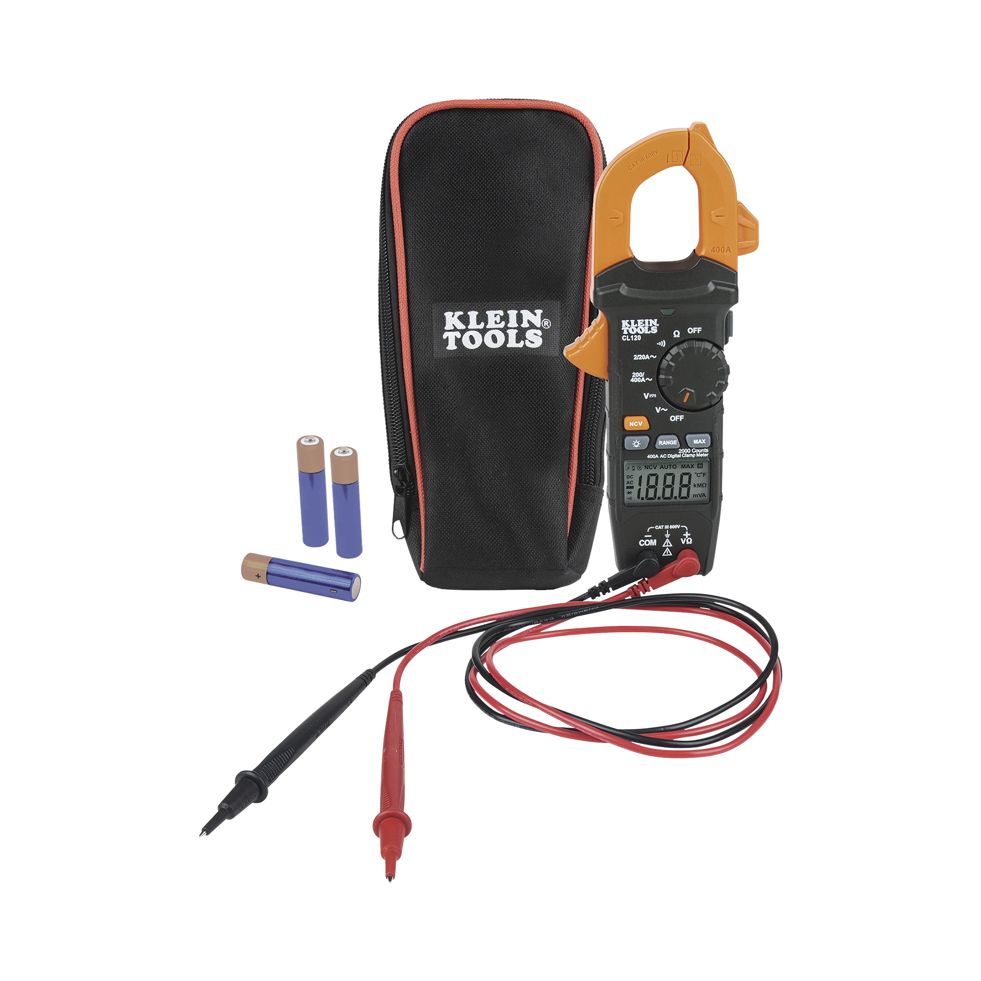 MULTÍMETRO DIGITAL DE GANCHO DE RANGO AUTOMÁTICO DE 400 A CA.-Herramientas-KLEIN TOOLS-Bsai Seguridad & Controles