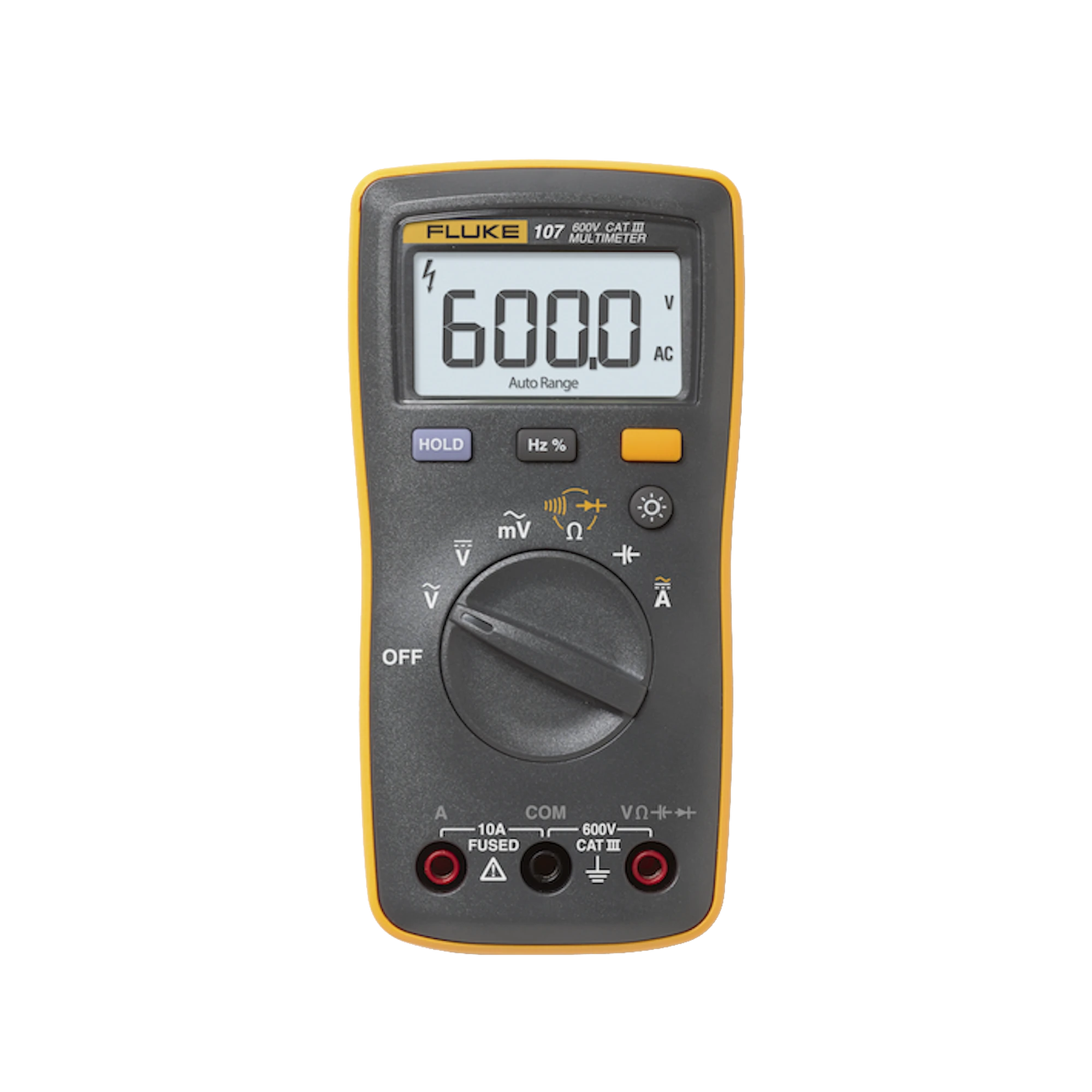 MULTÍMETRO DIGITAL DE TAMAÑO COMPACTO, PARA MEDICIÓN DE CORRIENTE Y TENSIÓN, USO CON VOLTAJE MÁXIMO DE 600 V, PANTALLA LED RETROILUMINADA-Herramientas-FLUKE-Bsai Seguridad & Controles