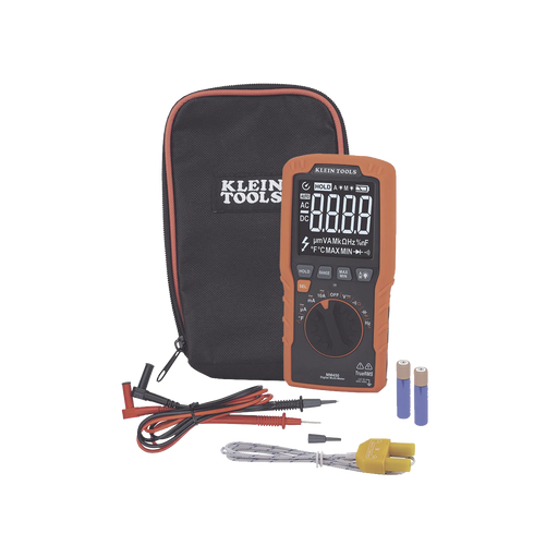 MULTÍMETRO DIGITAL ESBELTO DE RANGO AUTOMÁTICO CON TRMS 600V Y MEDICIÓN DE TEMPERATURA-Herramientas-KLEIN TOOLS-Bsai Seguridad & Controles