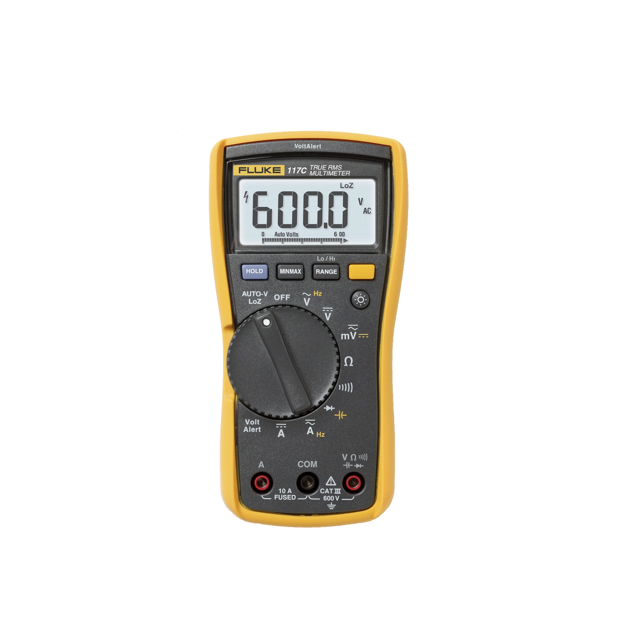 MULTÍMETRO DIGITAL PARA ELECTRICISTA, CON DETECTOR DE VOLTAJE SIN CONTACTO, USO CON VOLTAJE MÁXIMO DE 600 V, PANTALLA LED RETROILUMINADA-Herramientas-FLUKE-Bsai Seguridad & Controles