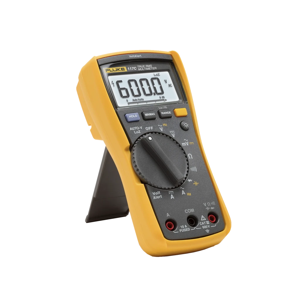 MULTÍMETRO DIGITAL PARA ELECTRICISTA, CON DETECTOR DE VOLTAJE SIN CONTACTO, USO CON VOLTAJE MÁXIMO DE 600 V, PANTALLA LED RETROILUMINADA-Herramientas-FLUKE-Bsai Seguridad & Controles