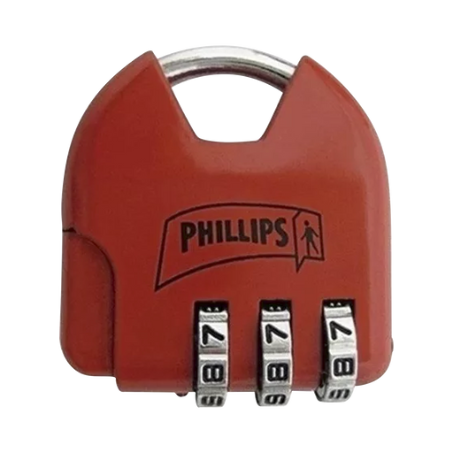 CANDADO DE COMBINACIÓN AJUSTABLE / NO REQUIERE LLAVE / COLOR ROJO.-Cerraduras-PHILLIPS-ASSA ABLOY-MX2325-Bsai Seguridad & Controles