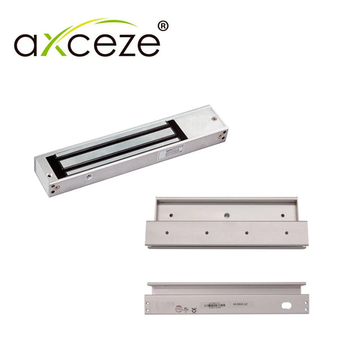 MZ620 KIT CON 1X CHAPA MAGNETICA AX-M620L + 1X BRACKET TIPO GZ AXCEZE AX-M620-GZ PARA PUERTA DE VIDRIO CON MARCO-Cerraduras-AXCEZE-Bsai Seguridad & Controles