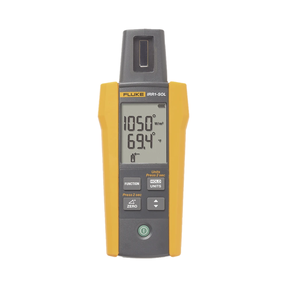 MEDIDOR DE RADIACIÓN SOLAR PARA INSTALACIÓN, MANTENIMIENTO Y GENERACIÓN DE INFORMES DE PANELES SOLARES O SISTEMAS FOTOVOLTAICOS, MEDIDA INSTANTÁNEA DE HASTA 1400 W/Mº²-Energía-FLUKE-Bsai Seguridad & Controles