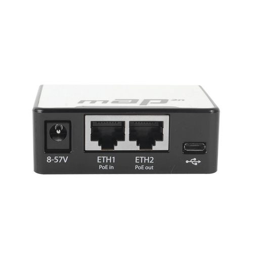 (MAP 2N) 2 PUERTOS FAST ETHERNET, 1 PUERTO MICROUSB, WIFI 2.4 GHZ 802.11 B/G/N-Redes WiFi-MIKROTIK-RBMAP2N-Bsai Seguridad & Controles