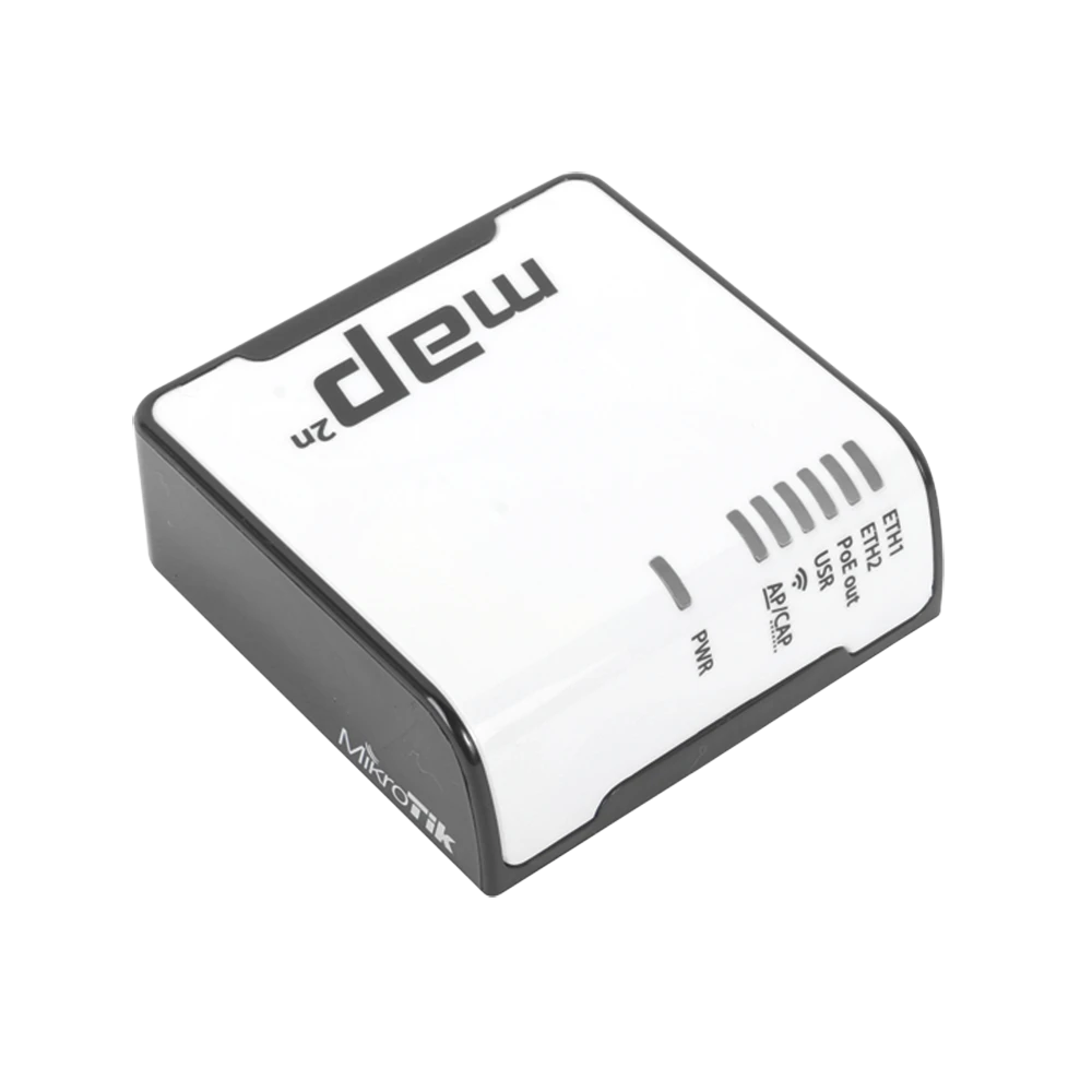 (MAP 2N) 2 PUERTOS FAST ETHERNET, 1 PUERTO MICROUSB, WIFI 2.4 GHZ 802.11 B/G/N-Redes WiFi-MIKROTIK-Bsai Seguridad & Controles