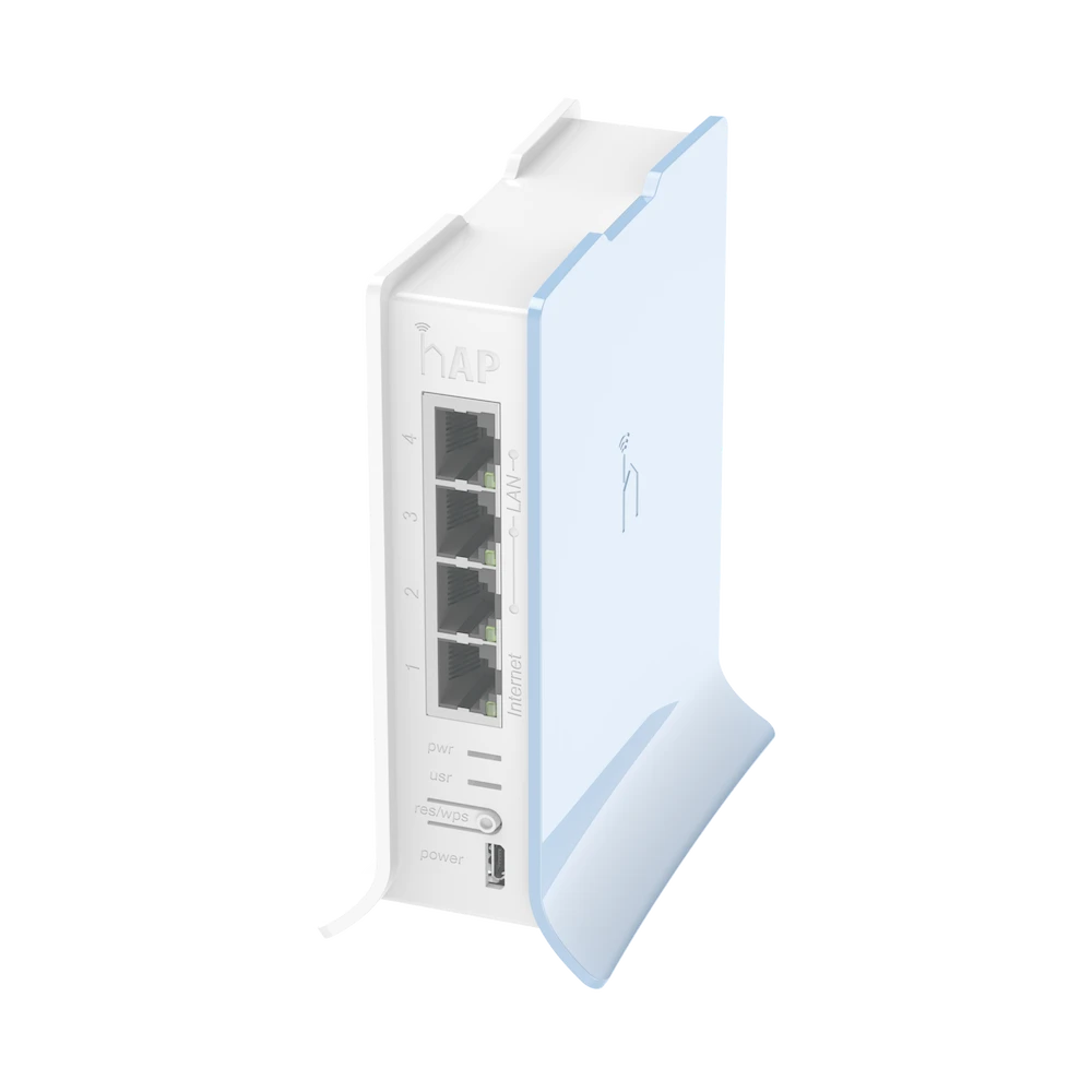 (HAP LITE) 4 PUERTOS FAST ETHERNET, WI-FI 2.4 GHZ 802.11 B/G/N Y BASE TIPO TORRE-Redes WiFi-MIKROTIK-Bsai Seguridad & Controles