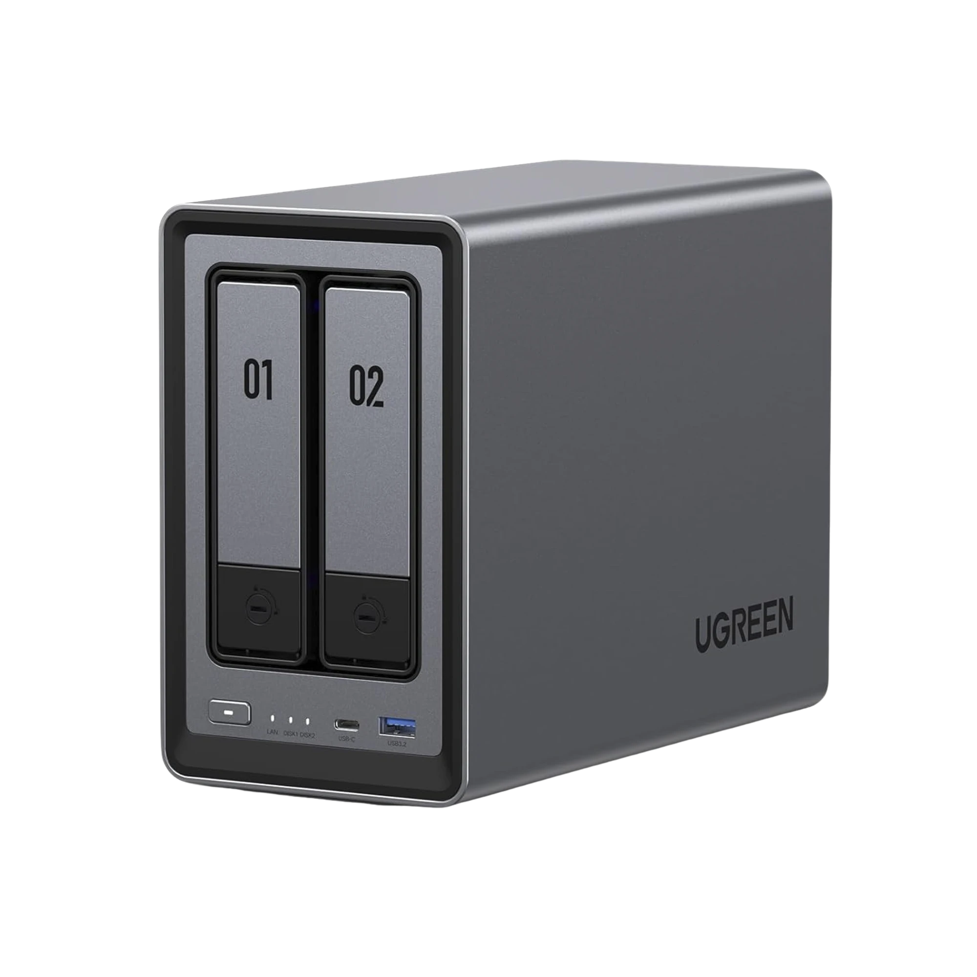 NASYNC DXP2800 | SO UGOS PRO | INTEL N100 12TH GEN INTEL® 4 CORE™ | 2 BAHÍAS SATA HASTA 48TB | 2-BAHIAS (M.2 NVME) HASTA 16TB | 8GB DDR5 (EXP. A 16GB) | ETHERNET 2.5G | HDMI 4K | 2* USB2.0 | 1*USB 3.2GEN | 1* USB 3.2GEN2 | 1*USB-C 3.2GE-Servidores / Almacenamiento-UGREEN-25242-Bsai Seguridad & Controles
