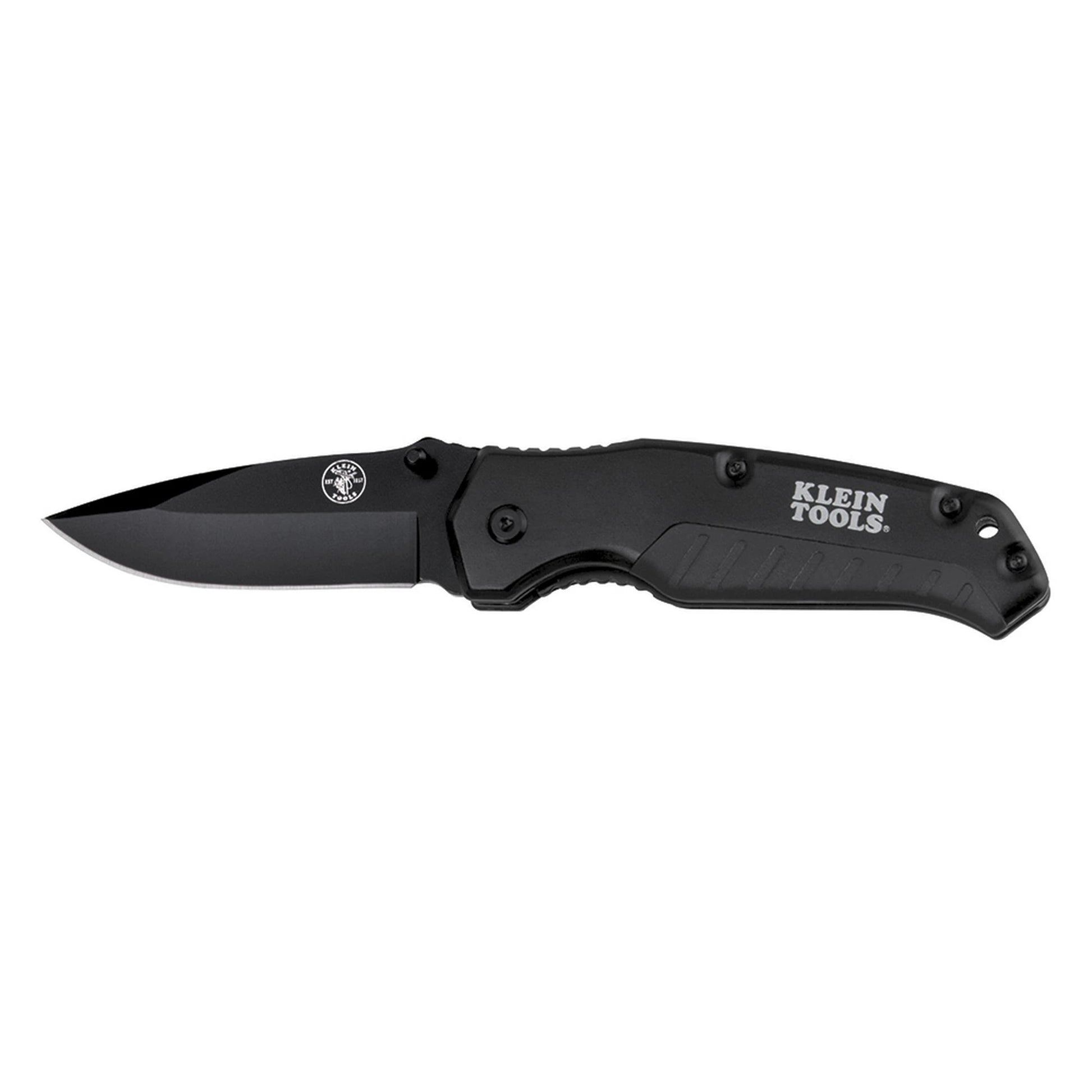 NAVAJA DE BOLSILLO CON PUNTA DROP-POINT (PUNTA CAÍDA) NEGRA.-Herramientas-KLEIN TOOLS-Bsai Seguridad & Controles