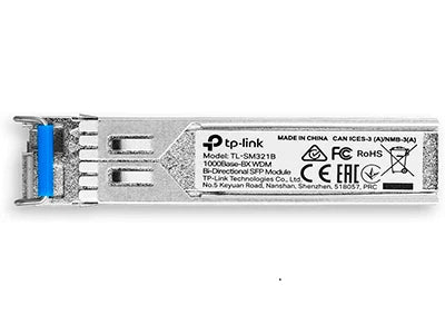 TP-LINK TL-SM321B - TRANSCEPTOR MINI-GBIC / SFP WDM BI-DIRECCIONAL / MONOMODO 1GBASE / DISTANCIA 10 KM / CONECTOR LC / (NECESITA EL MODELO TL-SM321A PARA ENLAZAR)-Transceptores de Fibra-TP-LINK-TPL4160004-Bsai Seguridad & Controles