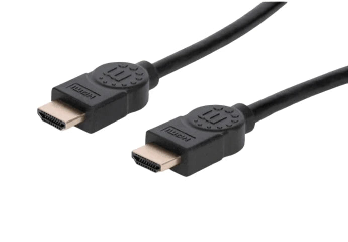 MANHATTAN 355353 - CABLE HDMI DE ALTA VELOCIDAD CON CANAL ETHERNET, VERSIÓN PREMIUM / 4K@60HZ UHD, HEC, ARC, 3D / ANCHO DE BANDA DE 18 GBPS / HDMI MACHO A MACHO, BLINDADO /3.0 M (3 FT.) / NEGRO-HDMI-MANHATTAN-Bsai Seguridad & Controles