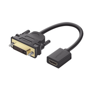 CONVERTIDOR DVI MACHO A HDMI HEMBRA / BIDIRECCIONAL / DVI 24+1 / 1080P@60HZ / LARGO 22CM / NEGRO-Cableado-UGREEN-Bsai Seguridad & Controles