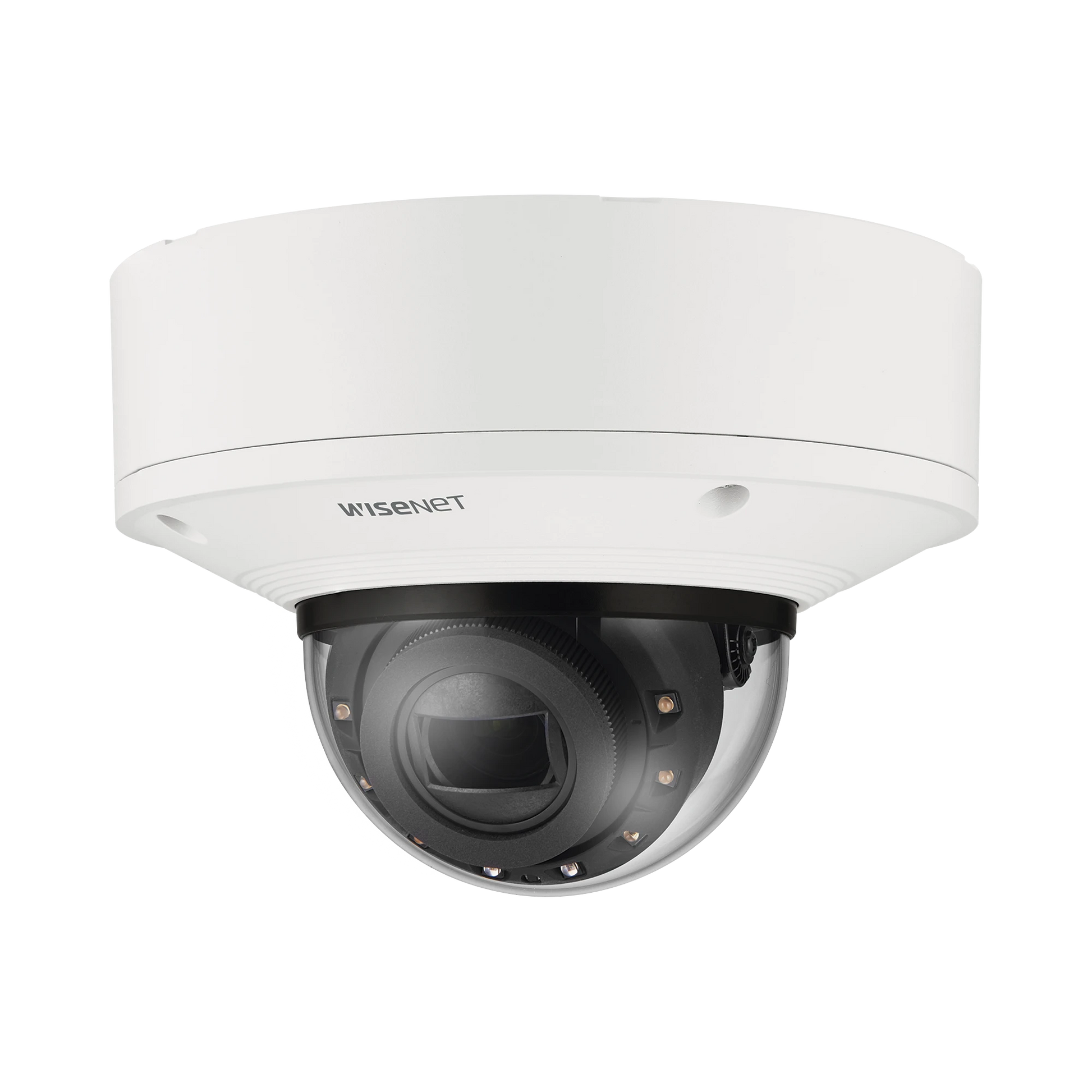 CÁMARA DOMO 6MP CON INTELIGENCIA ARTIFICIAL, ANTIVANDALICA / LENTE MOTORIZADO DE 10.9 A 29MM / IR 70M / WDR 120DB / MICROSD / IP67 / IP6K9K / NEMA4X-Cámaras IP-HANWHA VISION-Bsai Seguridad & Controles