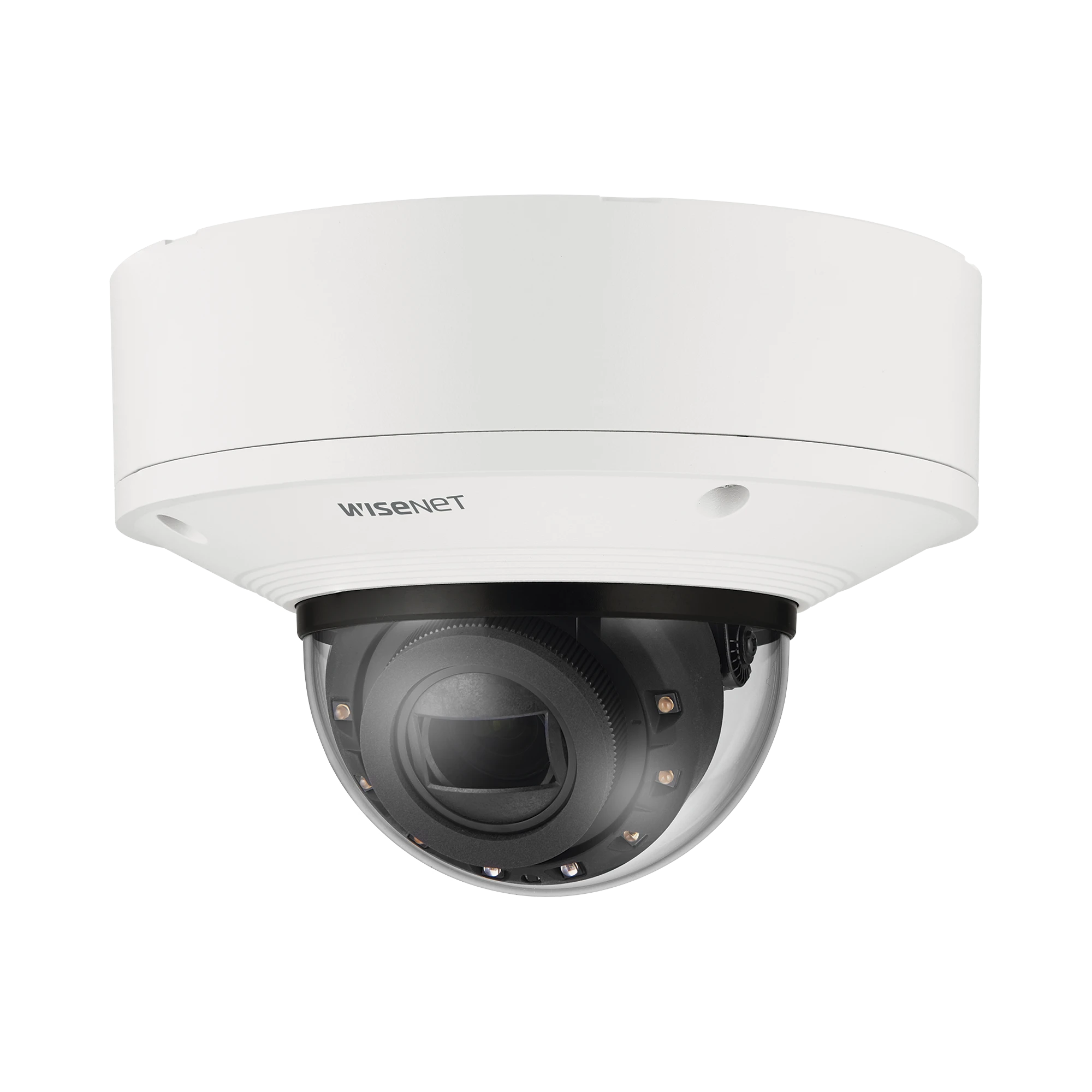 CÁMARA DOMO 6MP CON INTELIGENCIA ARTIFICIAL, ANTIVANDALICA / LENTE MOTORIZADO DE 10.9 A 29MM / IR 70M / WDR 120DB / MICROSD / IP67 / IP6K9K / NEMA4X-Cámaras IP-HANWHA VISION-Bsai Seguridad & Controles