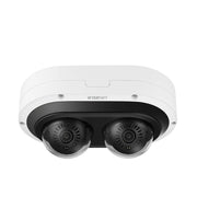 CAMARA MULTISENSOR 2MP X 2 CH CON IA / LENTE MOTORIZADO DE 3 A 6MM / P-IRIS / WDR 120DB / PROTECCIÓN IP66 / IK10 / NEMA4X-Cámaras IP-HANWHA VISION-Bsai Seguridad & Controles