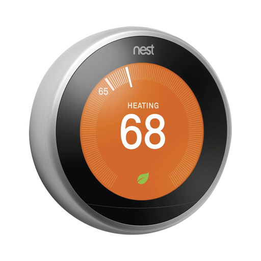 NEST - TERMOSTATO INTELIGENTE - PLATEADO, INTEGRABLE A SISTEMAS LUTRON, CASETA WIRELESS, RA2 SELECT, RADIORA2-Automatización - Casa Inteligente-GOOGLE-T3007MX-Bsai Seguridad & Controles