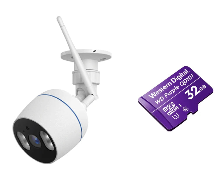 NGTECO NGC501PAK - PAQUETE DE CÁMARA NGC501 IP BULLET WIFI 1080P CON MEMORIA DE 32GB MICRO SDHC/ LINEA PURPLE/ CLASE 10 U1-WiFi (Inalámbricas)-ZKTECO-Bsai Seguridad & Controles
