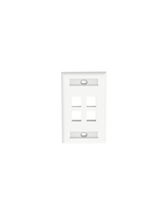 PANDUIT NK4FWHY - FACEPLATE DE PARED / 4 PUERTOS / COLOR BLANCO /LA PLACA FRONTAL NETKEY™ ES COMPATIBLE CON UN MÓDULO KEYSTONE-Faceplate Y Cajas Universales-PANDUIT-Bsai Seguridad & Controles
