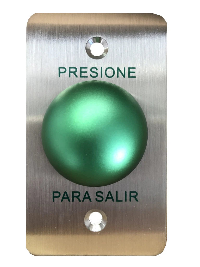 YLI PBK818A - BOTON DE SALIDA TIPO AMERICANO EN ACERO INOXIDABLE SALIDAS NO Y NC EN ACABADO COLOR VERDE COMPATIBLE CON CAJA PARA INSTALACION CLAVE 76017/ #NUEVOPRECIO-Tarjetas y Botones-YLI ELECTRONIC-Bsai Seguridad & Controles