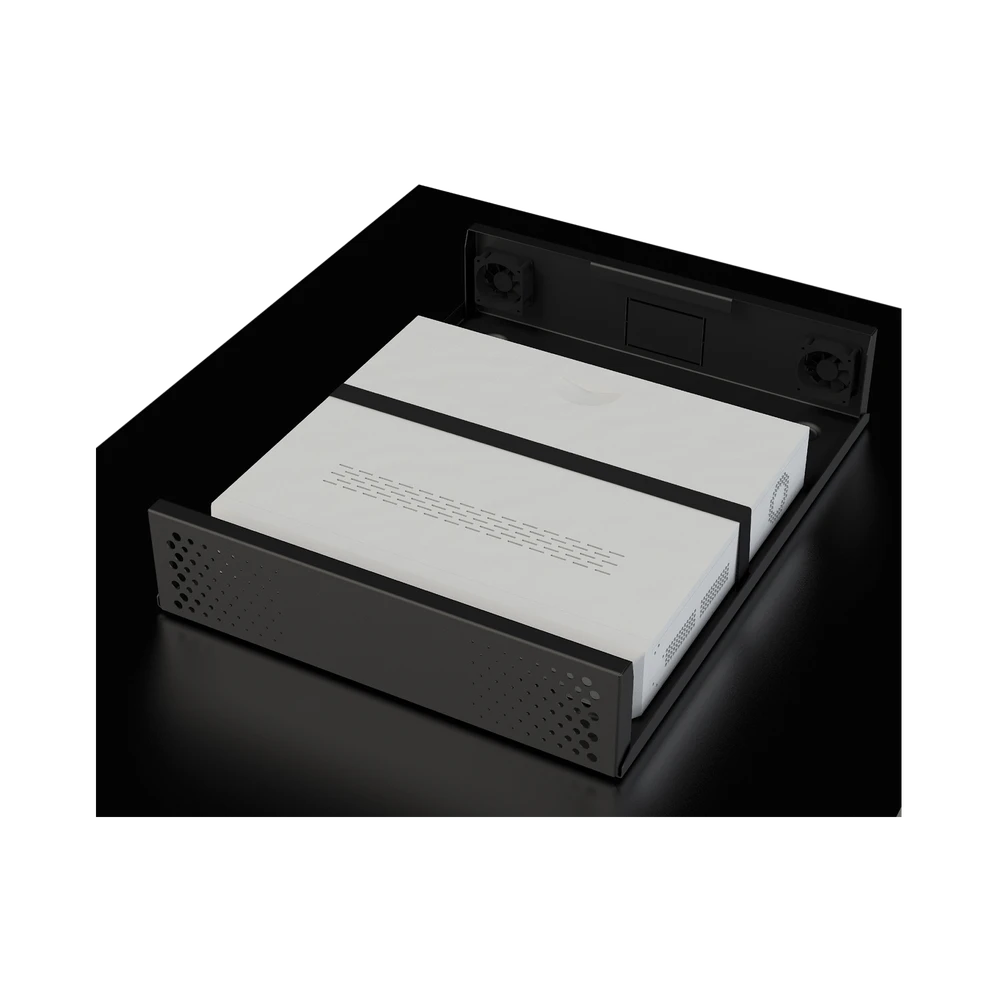 GABINETE METÁLICO PARA DVR/NVR. TAMAÑO MAX. DE DVR/NVR: 445 X 88 X 400MM (AN.XAL.XPROF.). COMPATIBLE CON FUENTE SLIM.-Racks y Gabinetes-EPCOM INDUSTRIAL-Bsai Seguridad & Controles
