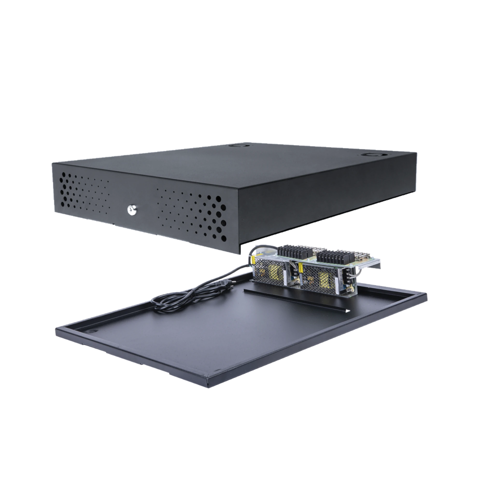 FUENTE DE PODER/ 16 SALIDAS/ 12-13.2 VDC@10A. ¡CON ESPACIO PARA RESGUARDAR SU DVR/NVR!-Energia-EPCOM INDUSTRIAL-Bsai Seguridad & Controles