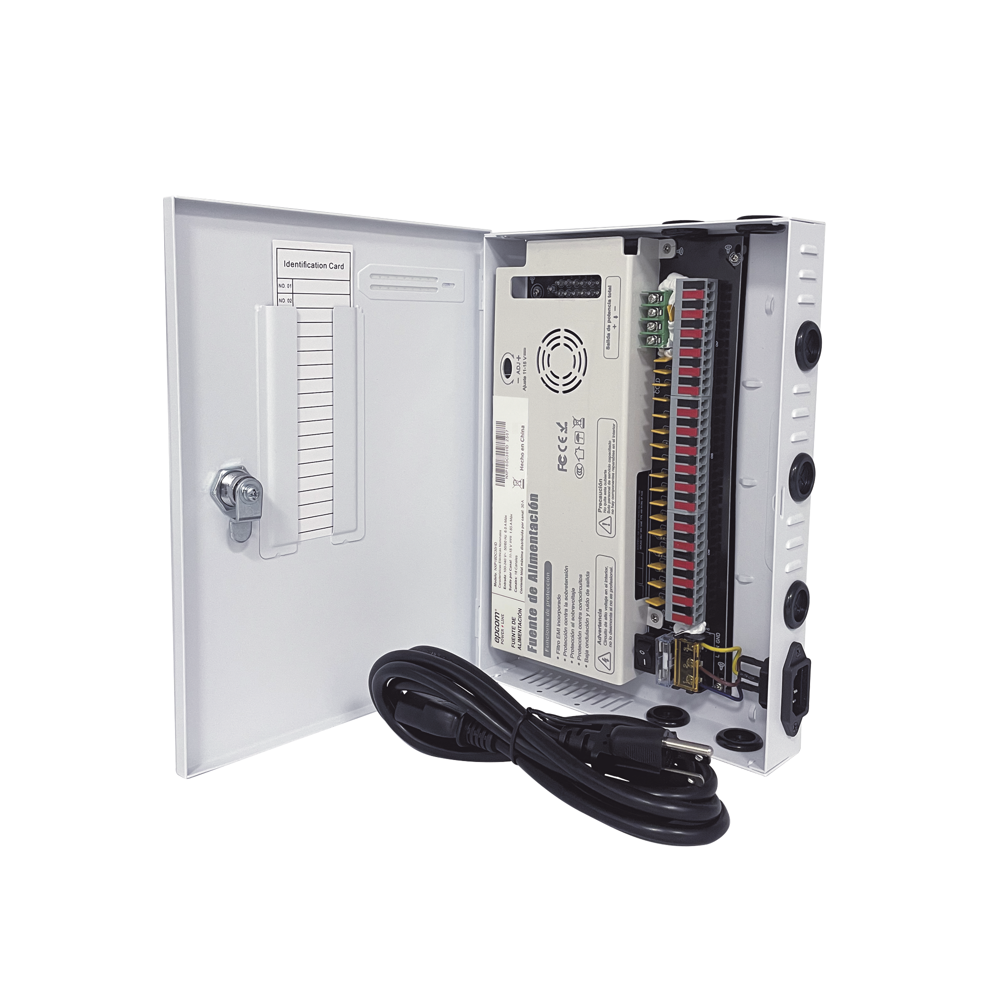 FUENTE PREMIUM / 11-15 V / 18 CANALES / 30 A / ALTA TECNOLOGÍA EN SEGURIDAD / DOBLE VENTILADOR / HASTA 1.85 AMPERES POR SALIDA / FILTRO DE RUIDO POR CANAL / DISEÑO DE ALTA GAMA.