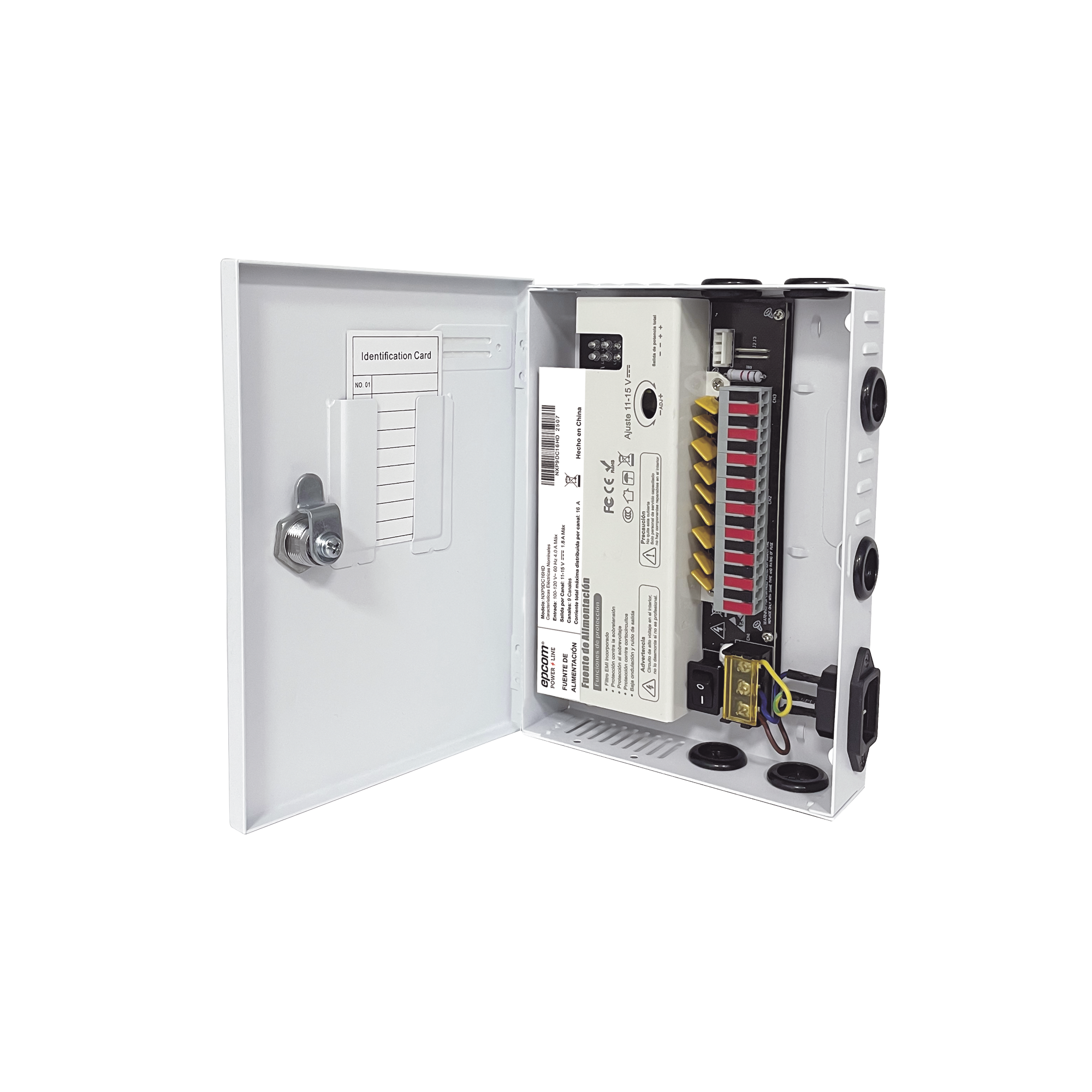 FUENTE / 11-15 V / 9 CANALES / 16 A / ALTA TECNOLOGÍA EN SEGURIDAD / DOBLE VENTILADOR / HASTA 1.8 AMPERES POR SALIDA / FILTRO DE RUIDO POR CANAL / DISEÑO DE ALTA GAMA.