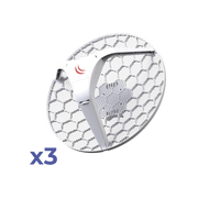 PAQUETE 3 (LHG 5) CLIENTE Y PTP EN 5 GHZ 802.11 A/N, ANTENA INTEGRADA DE 24.5DBI, HASTA 316MW DE POTENCIA.-Enlaces PtP y PtMP-MIKROTIK-Bsai Seguridad & Controles