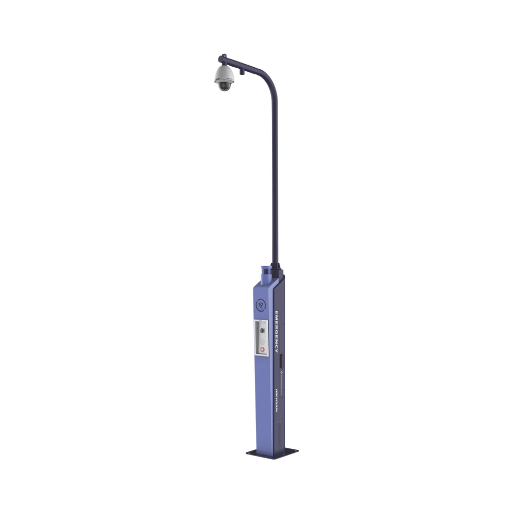 ESTACIÓN DE PÁNICO CON INTERCOMUNICADOR IP Y SOPORTE PARA CAMARA Y/O PTZ-Videoporteros e Interfonos-HIKVISION-Bsai Seguridad & Controles