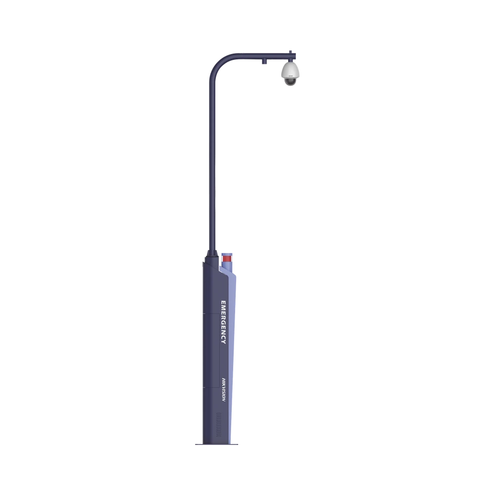 ESTACIÓN DE PÁNICO CON INTERCOMUNICADOR IP Y SOPORTE PARA CAMARA Y/O PTZ-Videoporteros e Interfonos-HIKVISION-Bsai Seguridad & Controles