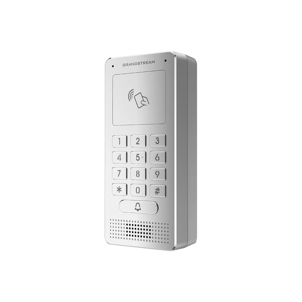 AUDIOPORTERO IP (SIP), ANTIVANDÁLICO, APERTURA POR CÓDIGO, LLAMADA Y/O TARJETA, TECLADO ILUMINADO-VoIP y Telefonía IP-GRANDSTREAM-Bsai Seguridad & Controles