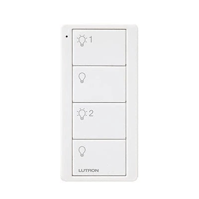 CONTROL REMOTO PICO 4 BOTONES 2 GRUPOS DE ENCENDER/APAGAR. COMPLEMENTE CON UN SWITCH ON/OFF O ATENUADOR, CASETA, RA2, RADIORA2-Automatización - Casa Inteligente-LUTRON ELECTRONICS-PJ24BWHL21P-Bsai Seguridad & Controles