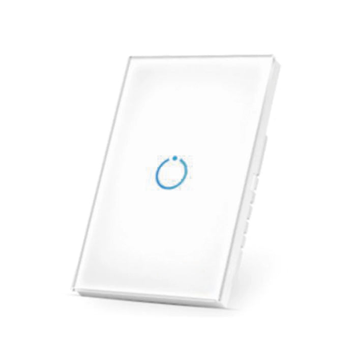 INTERRUPTOR ON/OFF PANEL TÁCTIL TOUCH INALÁMBRICO ZWAVE PLUS 1 BOTON. COMPATIBLE CON HUBITAT HC8, ÁLULA M2M, OTRO-Total Connect Honeywell-SFIRE-Bsai Seguridad & Controles