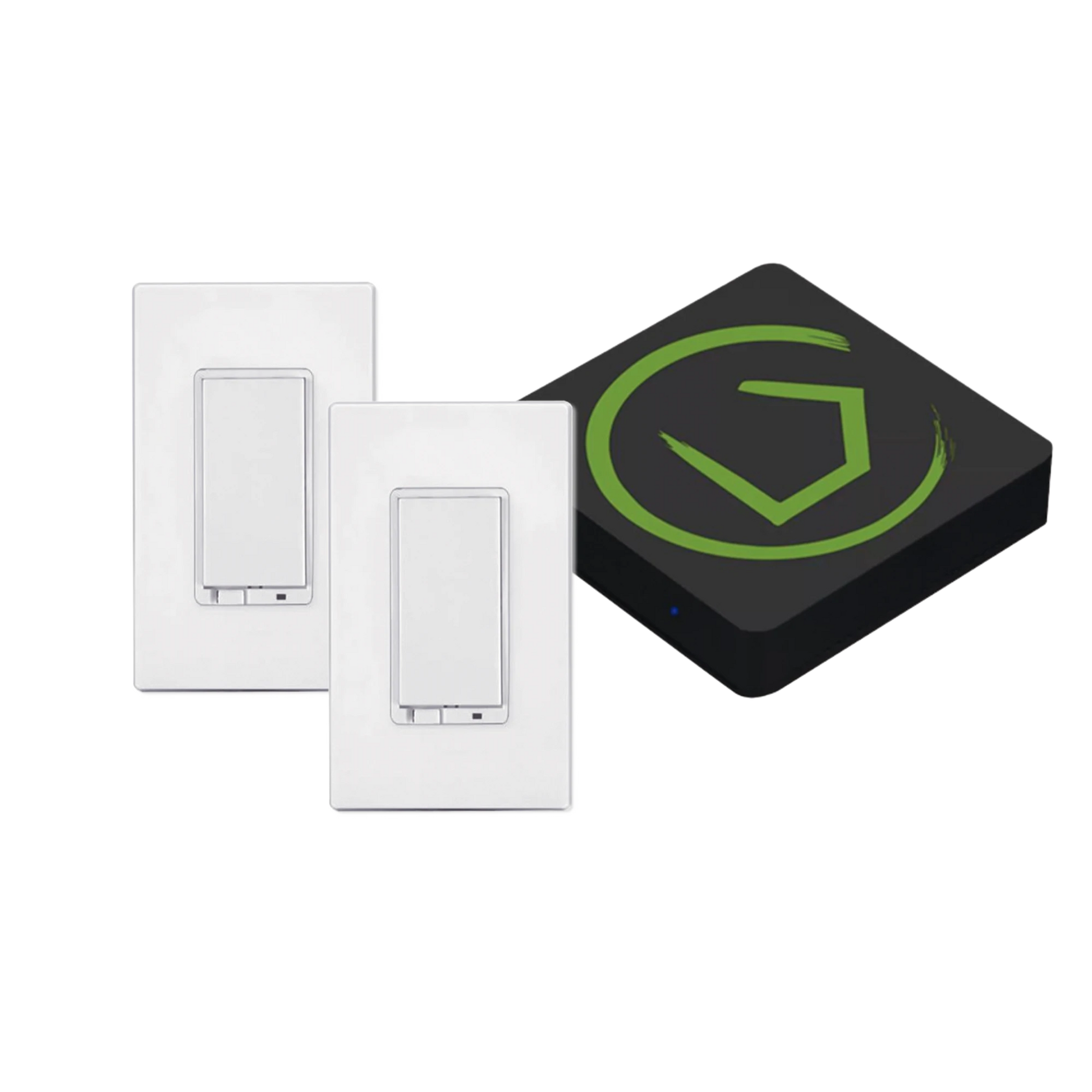 KIT HUB CONTROLADOR INTELIGENTE PARA DISPOSITIVOS ZWAVE, ZIGBEE, SHELLY, LUTRON, INCLUYE 1 HUB / 2 APAGADORES INTELIGENTES ON/OFF ZWAVE-Total Connect Honeywell-HUBITAT INC-Bsai Seguridad & Controles