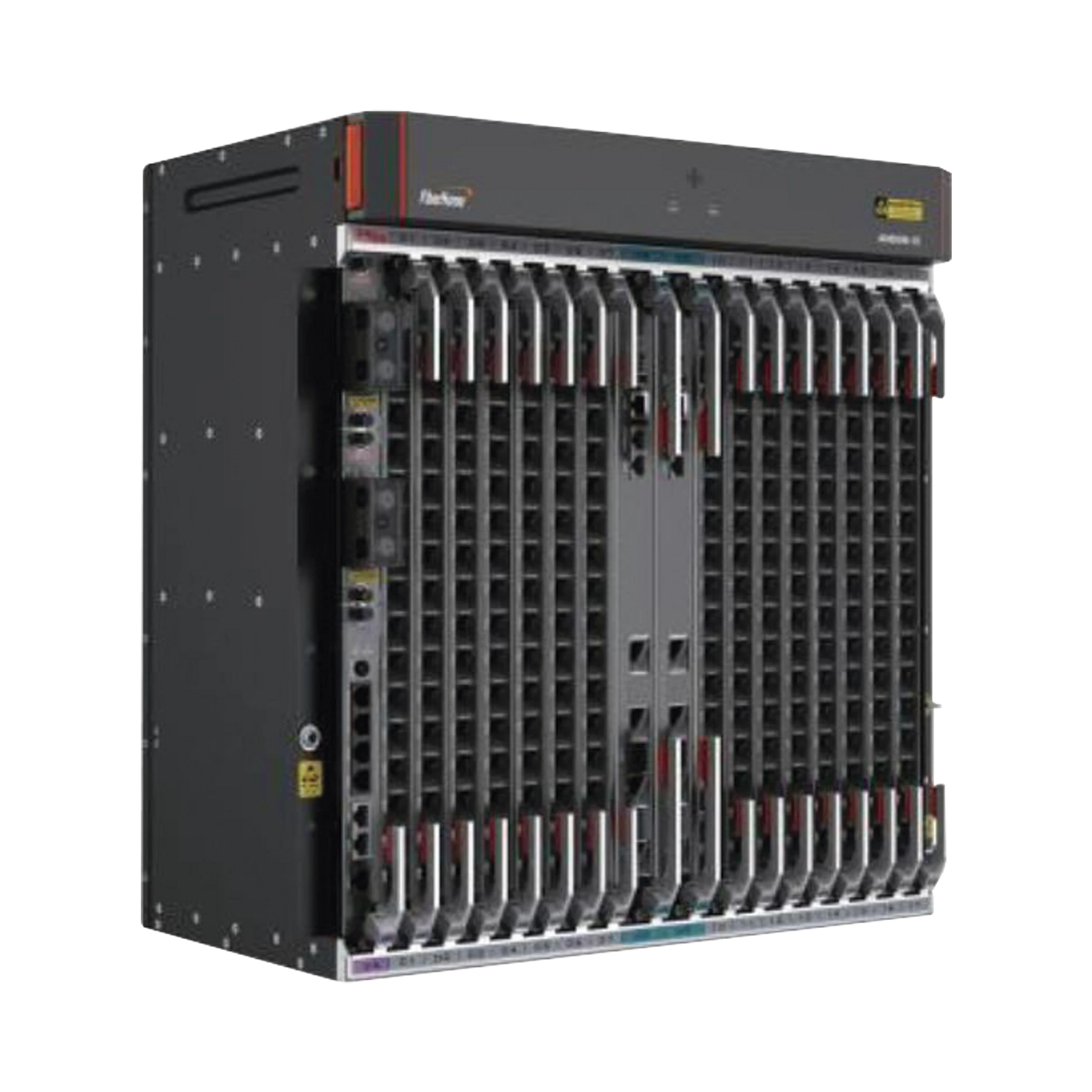 OLT CARRIER CLASS MODULAR GPON, 14 RANURAS DE SERVICIO, DOBLE FUENTE -48VCD, 11 UR-Redes FTTH/PON-FIBERHOME-Bsai Seguridad & Controles