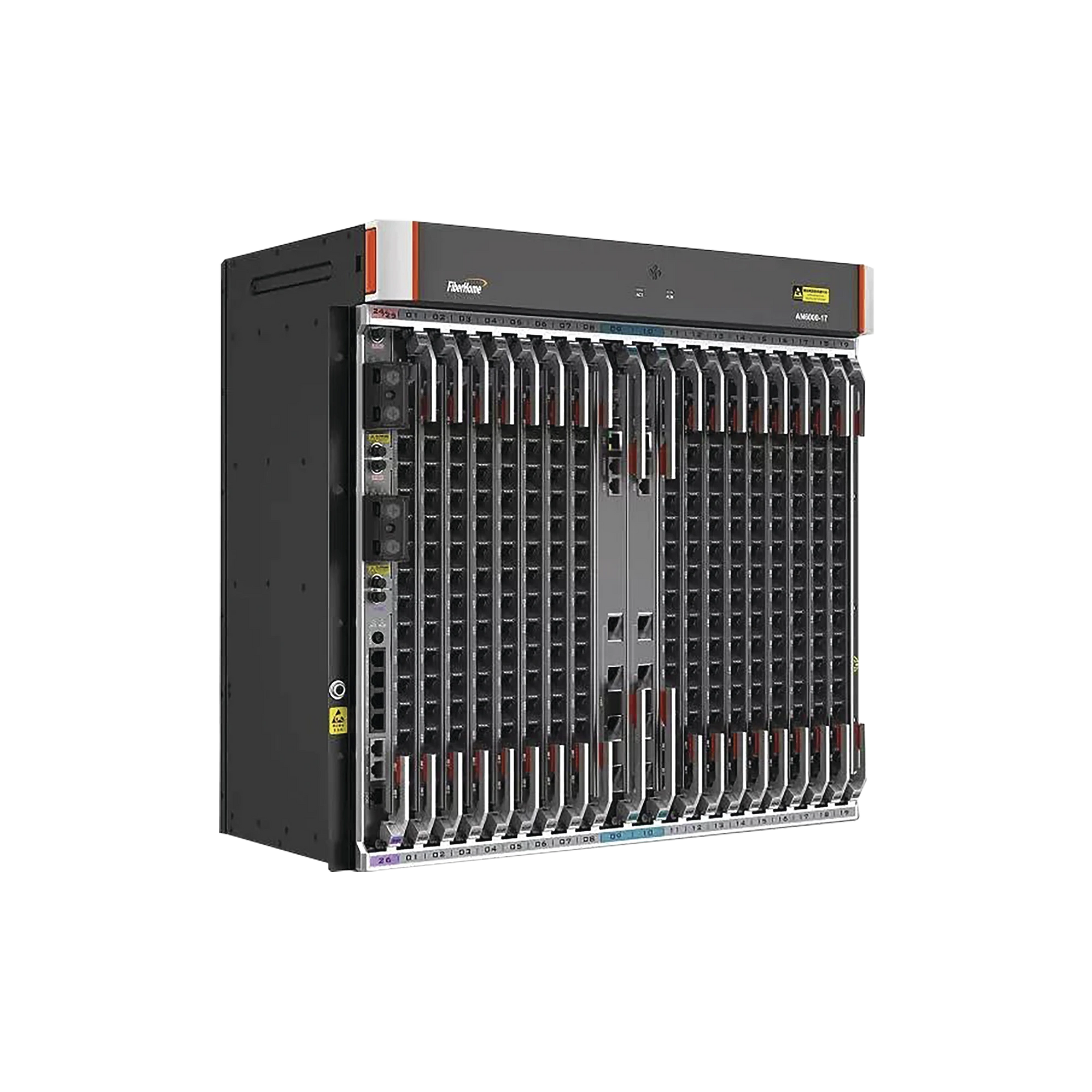 OLT CARRIER CLASS MODULAR GPON, 16 RANURAS DE SERVICIO, 1 TARJETA DE SERVICIO, CRECIMIENTO HASTA 256 PUERTOS GPON O 128 XGPON-Redes FTTH/PON-FIBERHOME-Bsai Seguridad & Controles