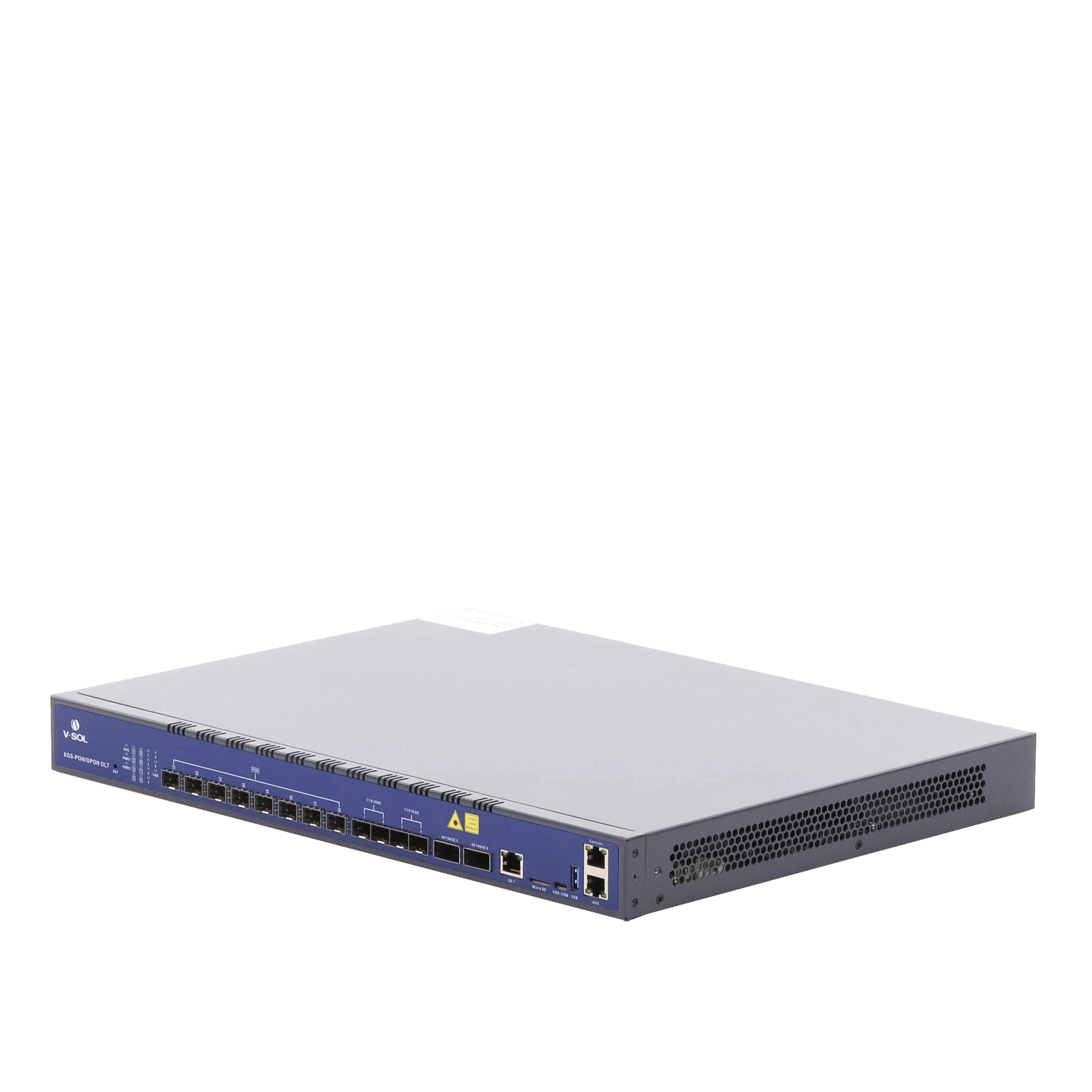 OLT COMBO DE 8 PUERTOS XGSPON/GPON / 7 PUERTOS UPLINK (1 PUERTO RJ45 + 4 PUERTOS SFP28 + 2 PUERTOS QSFP28) / HASTA 2,048 ONUS-Redes FTTH/PON-V-SOL-Bsai Seguridad & Controles