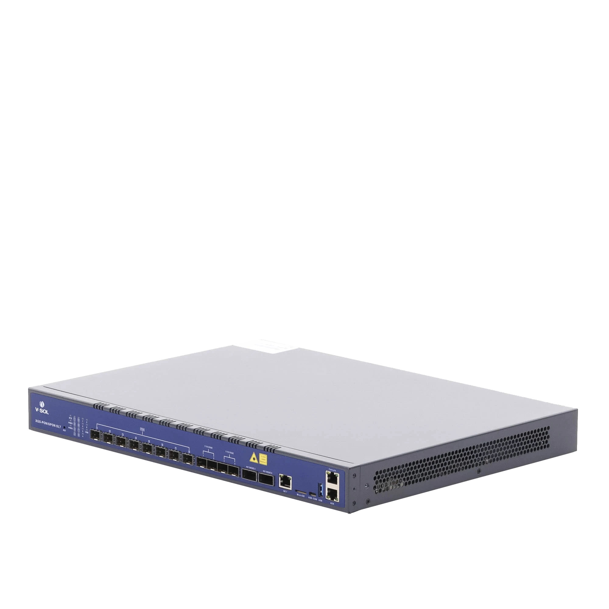 OLT COMBO DE 8 PUERTOS XGSPON/GPON / 7 PUERTOS UPLINK (1 PUERTO RJ45 + 4 PUERTOS SFP28 + 2 PUERTOS QSFP28) / HASTA 2,048 ONUS-Redes FTTH/PON-V-SOL-Bsai Seguridad & Controles