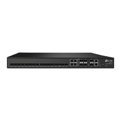 OLT DE 16 PUERTOS GPON, HASTA 2048 ONUS, 4 PUERTOS COMBO (RJ45 + SFP) GIGABIT + 2 PUERTOS SFP+ 10GBE, 2 FUENTES AC (INCLUIDAS)-GPON-TP-LINK-Bsai Seguridad & Controles