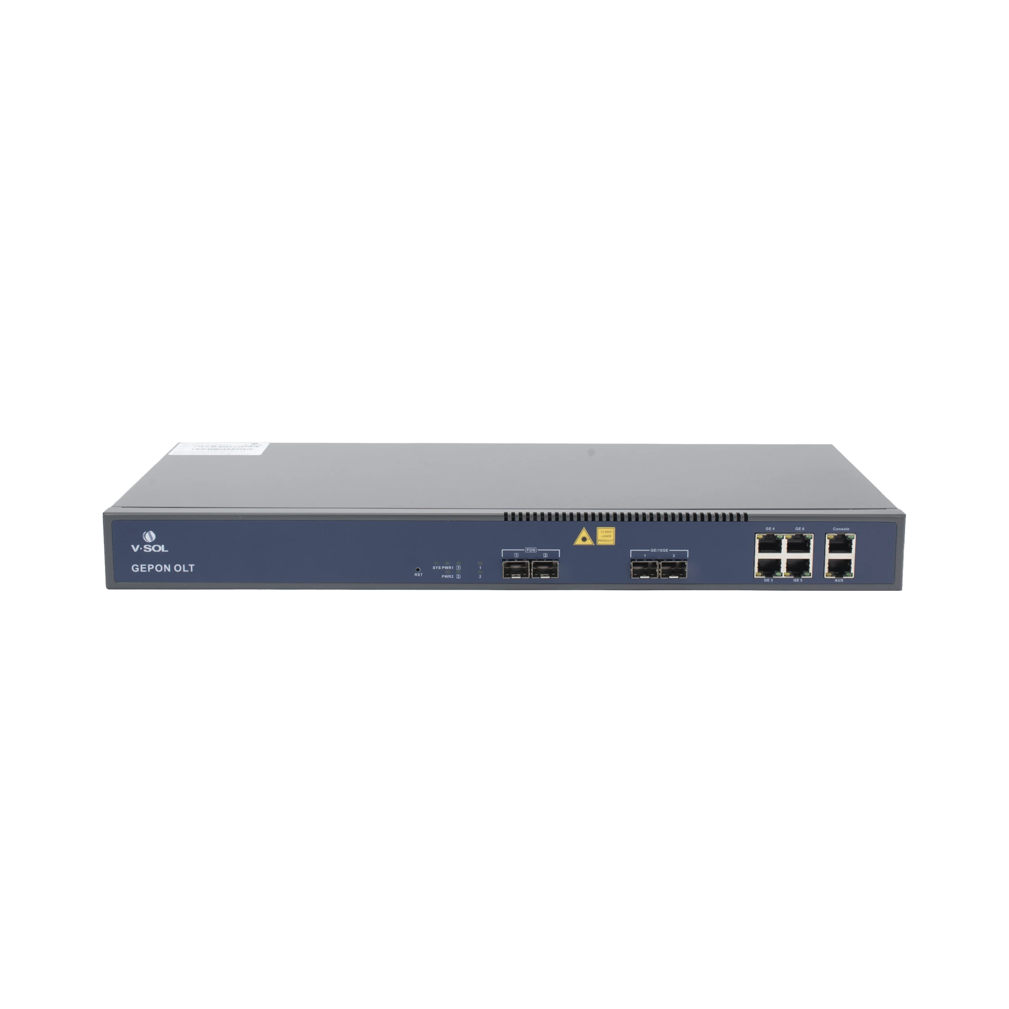OLT DE 2 PUERTOS EPON CON 6 PUERTOS UPLINK (4 PUERTOS GIGABIT ETHERNET + 2 PUERTOS GIGABIT ETHERNET SFP/SFP+) / HASTA 128 ONUS-Redes FTTH/PON-V-SOL-Bsai Seguridad & Controles