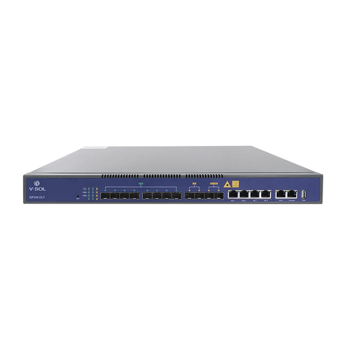 OLT DE 8 PUERTOS GPON CON 8 PUERTOS UPLINK (4 PUERTOS GIGABIT ETHERNET + 2 PUERTOS SFP + 2 PUERTOS SFP+), HASTA 1024 ONUS-Redes FTTH/PON-V-SOL-V1600G-1B-Bsai Seguridad & Controles