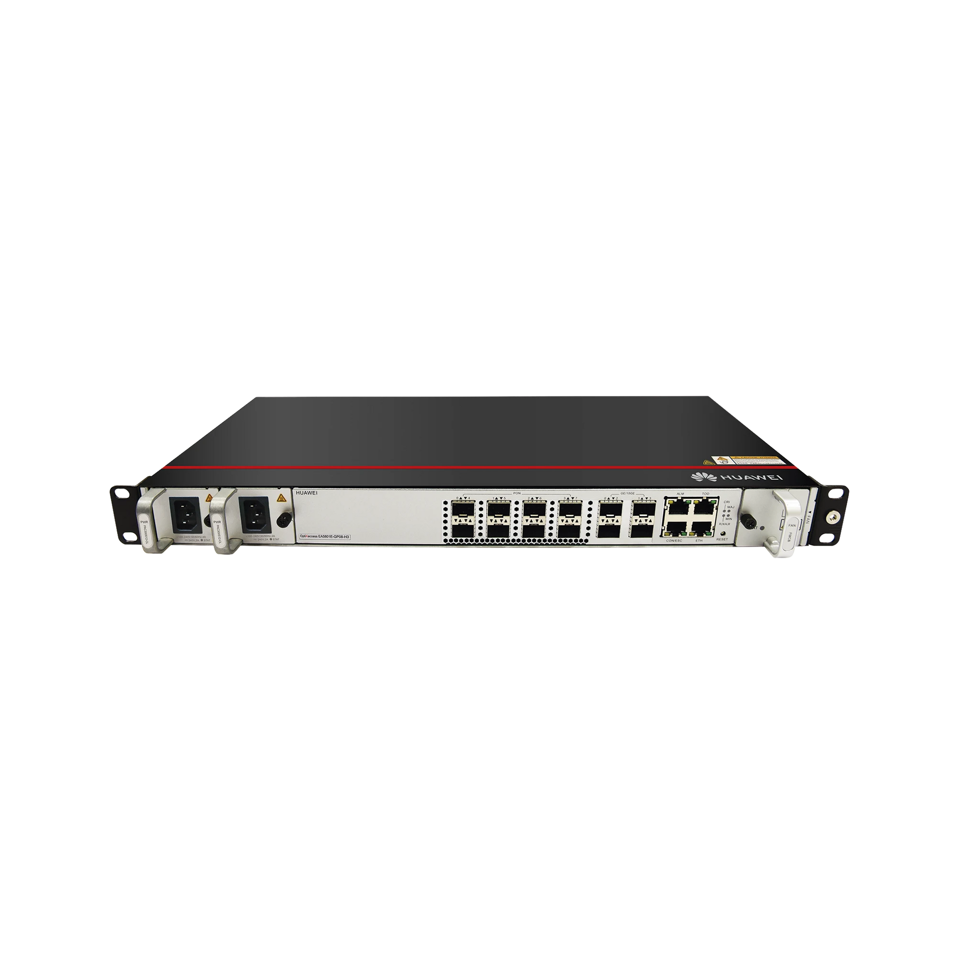 OLT GPON OPTIXACCESS 8 PUERTOS C+, 4 PUERTOS UPLINK (10GE/GE), 2 FUENTES DE ALIMENTACIÓN AC, 1 UR-Redes FTTH/PON-HUAWEI-Bsai Seguridad & Controles