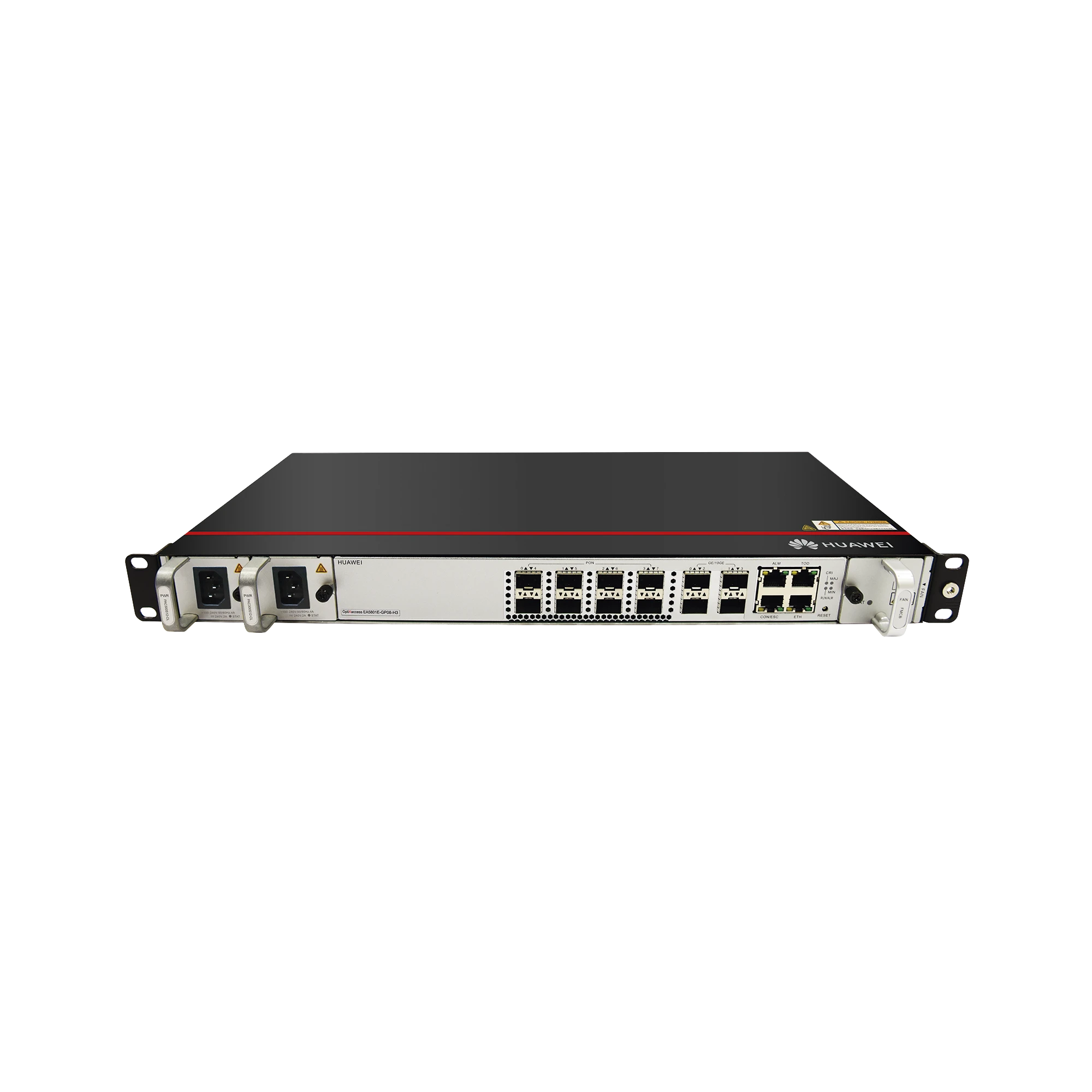 OLT GPON OPTIXACCESS 8 PUERTOS C+, 4 PUERTOS UPLINK (10GE/GE), 2 FUENTES DE ALIMENTACIÓN AC, 1 UR-Redes FTTH/PON-HUAWEI-Bsai Seguridad & Controles